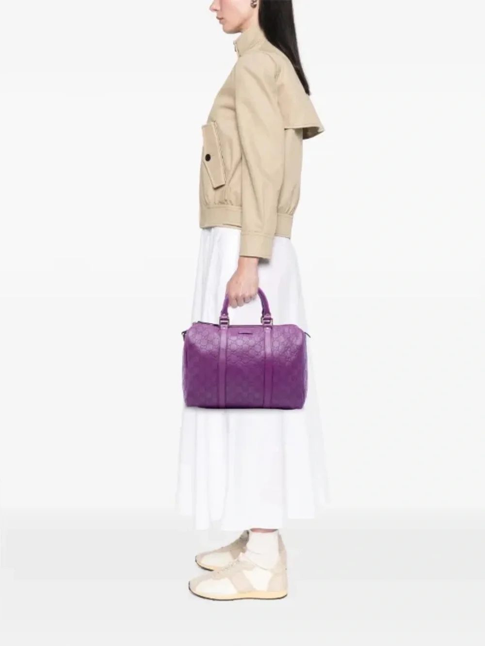 Gucci embossed leather